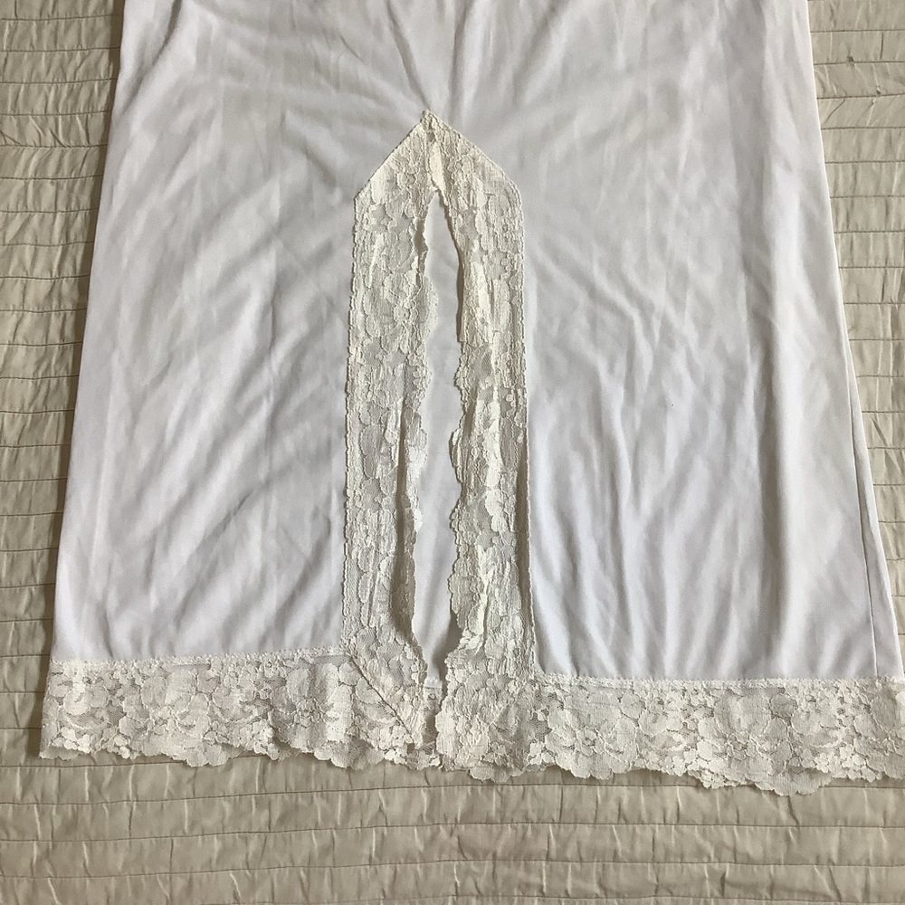 Vintage Ivory Maxi Slip Skirt - Picture 3 of 6